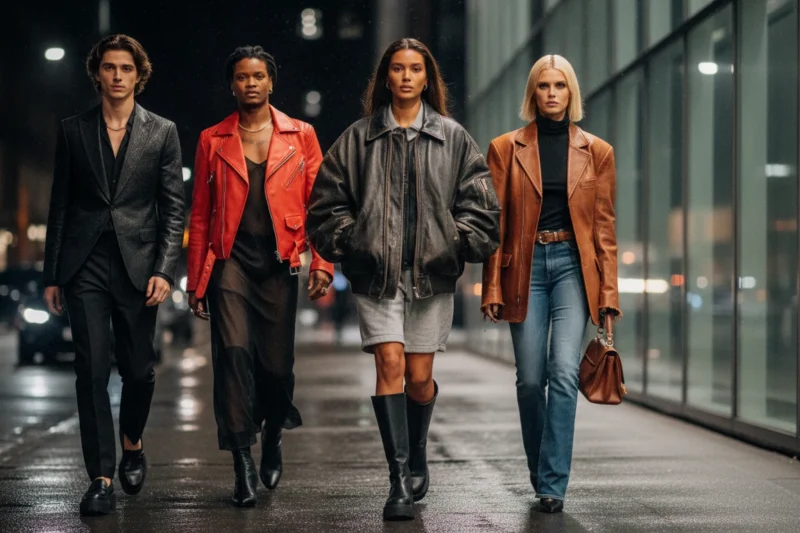 9 Celebrity Leather Trends Having the Right Talk.